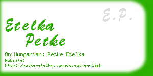 etelka petke business card